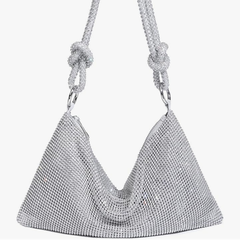 Elegant Silver Rhinestone Women's Bag - Picture 4 of 16